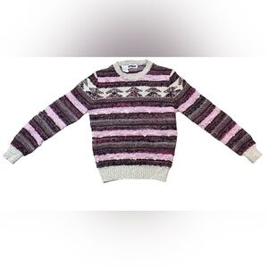 Mariea Kim Vintage Women’s Sweater Size Med Multicolor Textured Knit Wool Blend